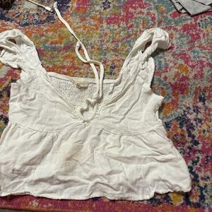 La Hearts White Textured Blouse